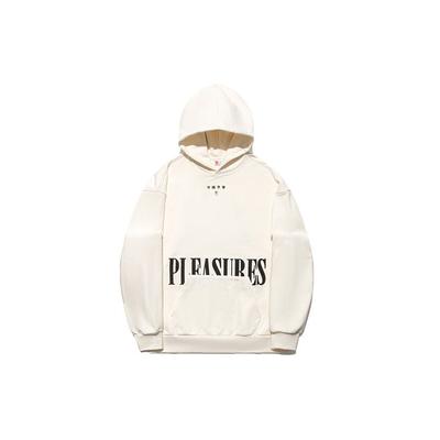 Li Ning X Pleasures Collaboration Skateboard Series Record Print Letter Loose Pullover Hoodie Unisex Hoodies Off-White AWDTC01-3