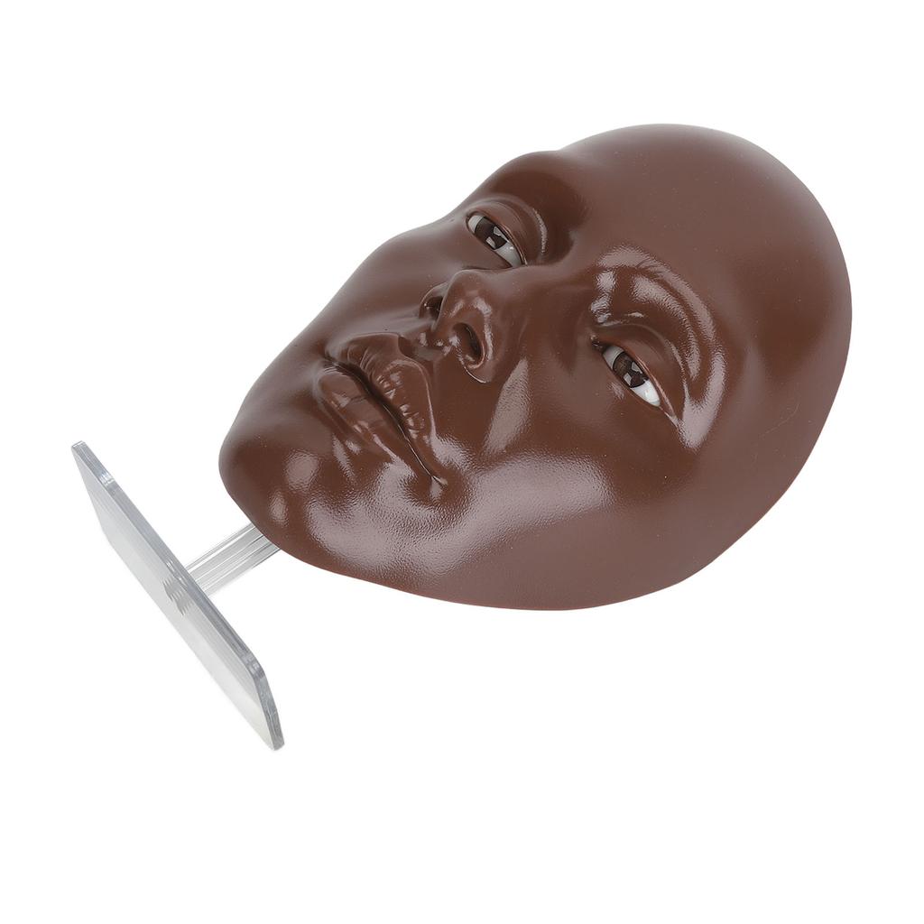 5D Silicone Makeup Practice Face Teaching Face Eye Cosmetic Mannequin Board for Cosmetology Black
