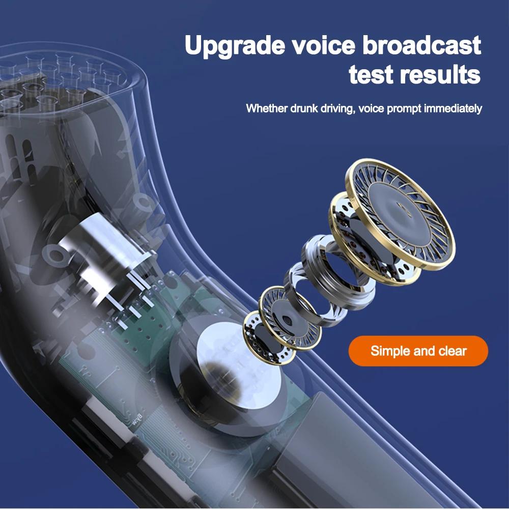 Non Contact Breath Alcohol Tester with Lcd Display and Voice Broadcast Accurate Type-C Charging Portable Alcohol Detectors