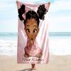 1PC Custom Name "Princess Pink Dreamscape" Beach Towel Highly Absorbent And Sand-Resistant Towel for Swimming, Pool, Yoga, And Travel Lightweight