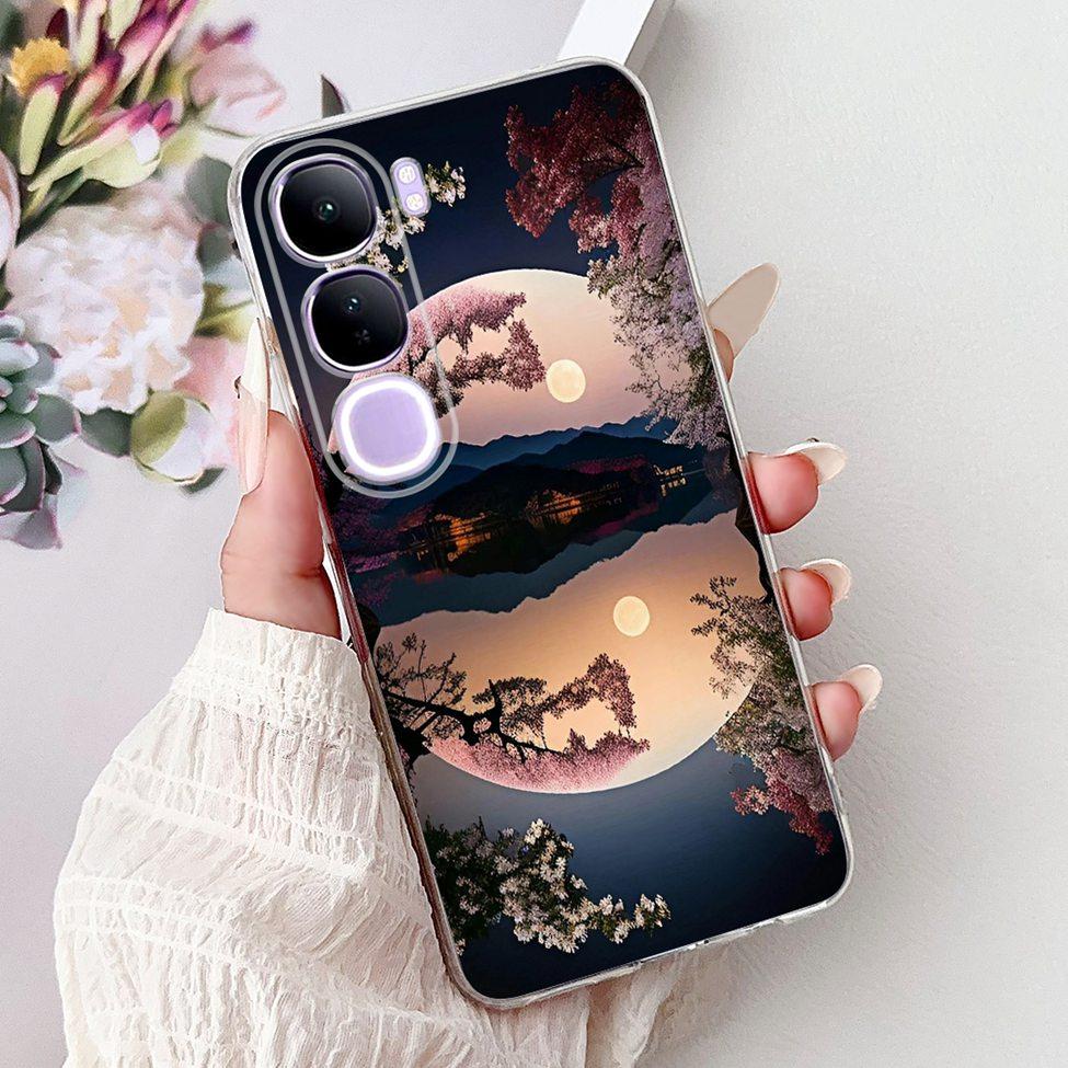 For Vivo V40 Lite 5G IDN Case V2417 Clear Cute Cat Fashion Butterfly Love Painted Soft Phone Case For Vivo V40 Lite 4G IDN Cover