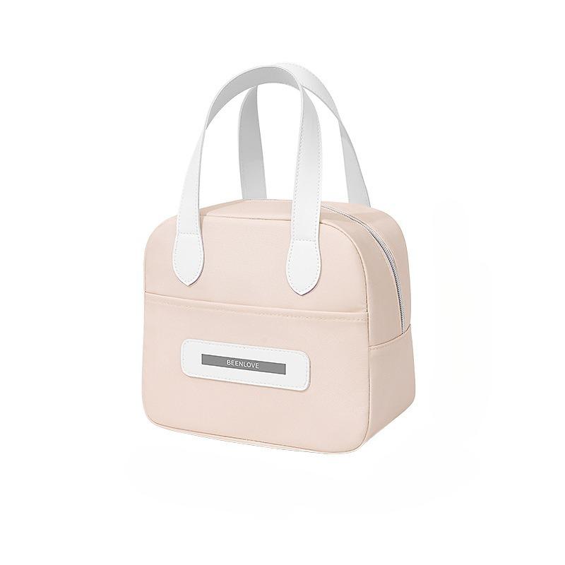 

Smiling Face Square Lunch Bag Bento Bag Oxford Cloth Outdoor Travel Picnic Bag Ice Pack Student Portable Insulation Bag Large Capacity Work Meal Bag S 23*21*15cm рожевий