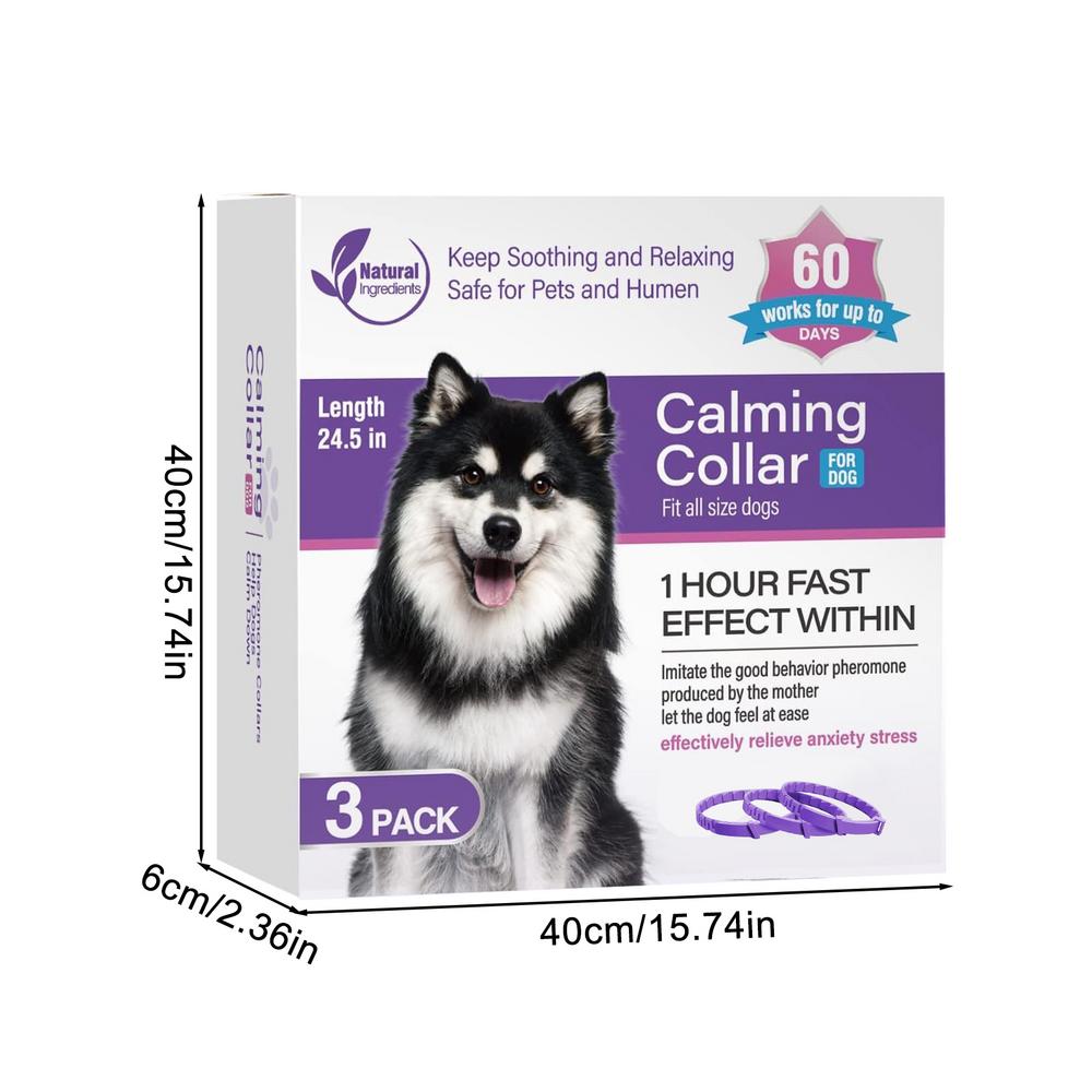Dog Calming Collar 3Pcs Relaxing Collars For Pets Lasts 60 Days Calming Dog Collar For Small Large Medium Breed Bad Behavior