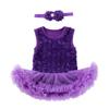 Summer Children Rose Sleeveless Princess Girl Solid Color Cute Princess Dress
