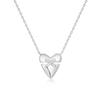 Heart Splicing Clavicle Chain Retro High-end Versatile Light Luxury Necklace Women