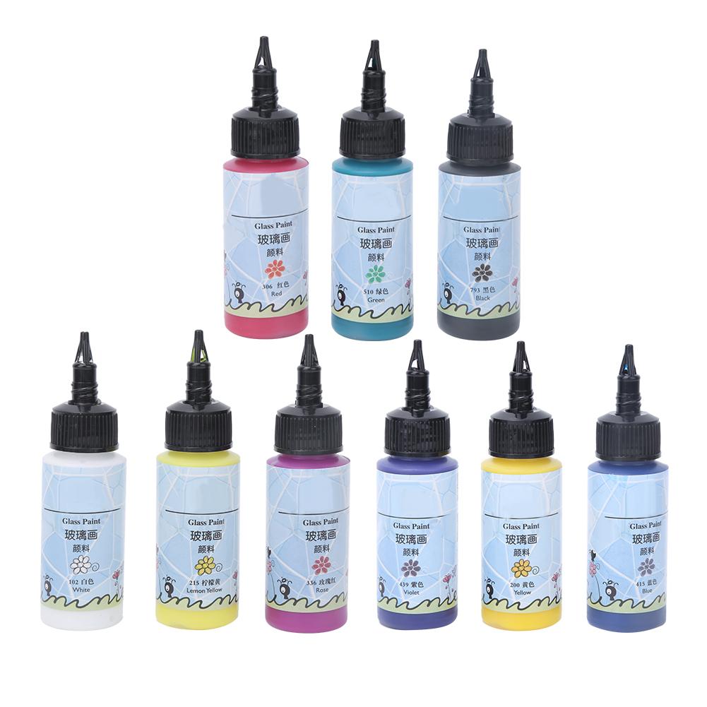 9 Colors Painting Paint Acrylic Paint Painting Pigment DIY Art Drawing SuppliesA7009 Glass Paint