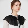 Black Bowknots Fake Collar for Women Shirt Blouse Detachable Collar for Sweater Necklace False Collar Shoulder Wraps Accessories