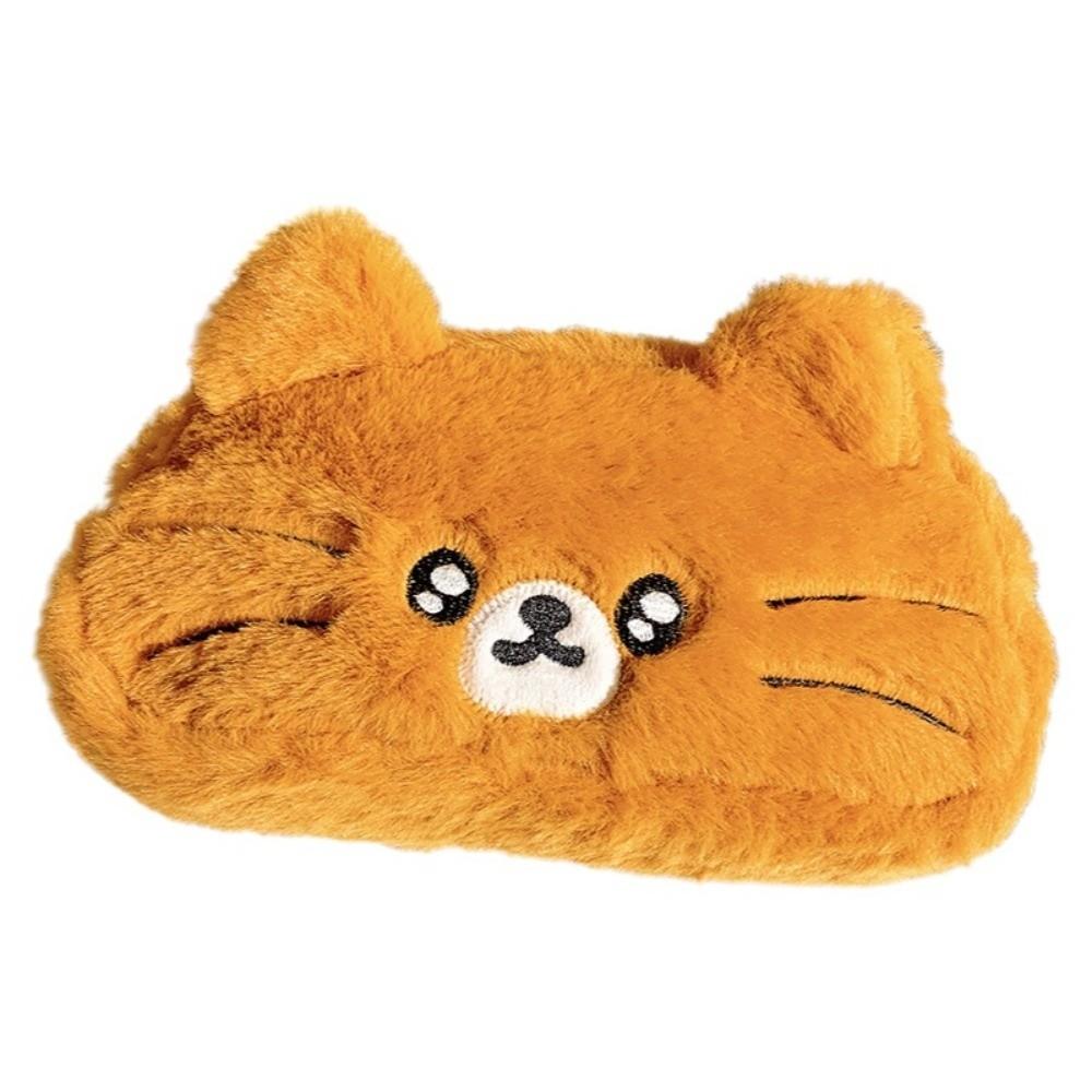 Funny Cat Plush Cat Pencil Case Kawaii Stationery Storage Bag Trendy Cat Pencil Pouch  Student Use