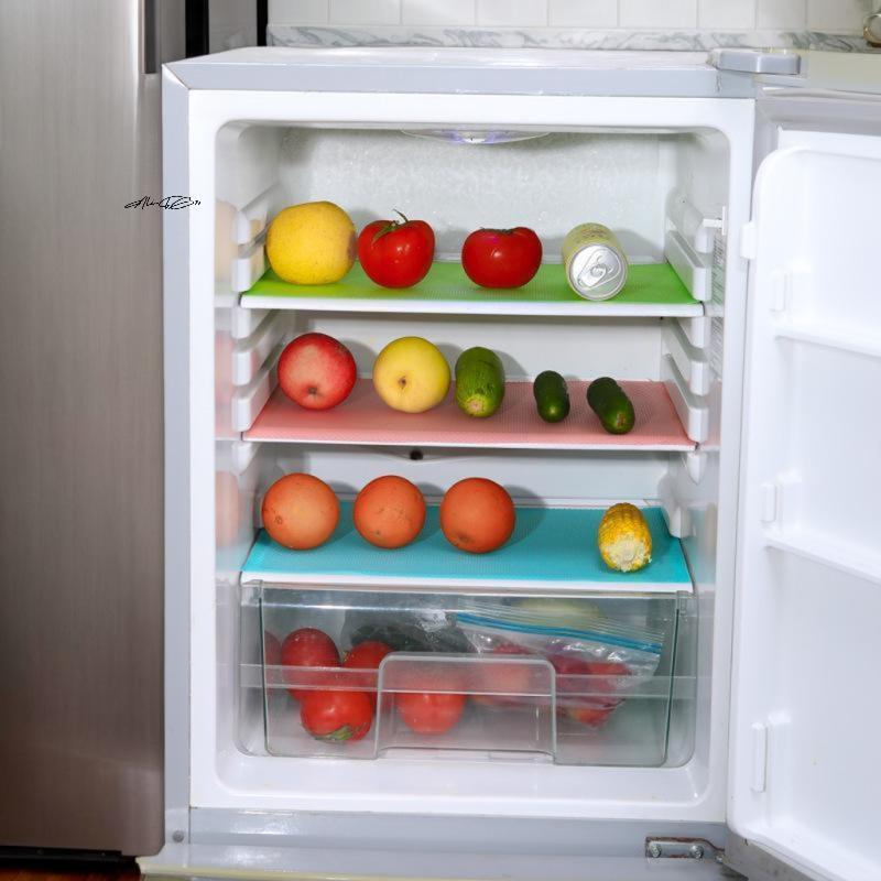 10Pcs EVA Fridge Mat Waterproof Mildew Resistant Washable Anti-oil Heat Insulation Kitchen Cabinet Drawer Placemat