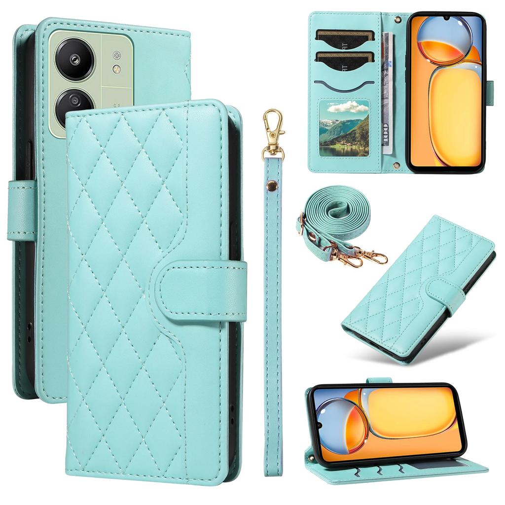 Crossbody Cards Solt Wallet Leather Case For Xiaomi Redmi Note 13 Pro Plus 13C 12 11 12T 11 POCO X6 5G 13T Lanyard Book Cover
