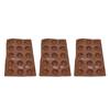 3 Stück 15 Löcher Silikonform Schokoladenbombenform Halbkugel Backform für Kuchen Gelee Pudding