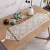 1pc/3pcs/5pcs-Polyester Table Runners, European Hollow Lace Table Cloth, Simple Style Solid Color Table Cover, Home Decoration