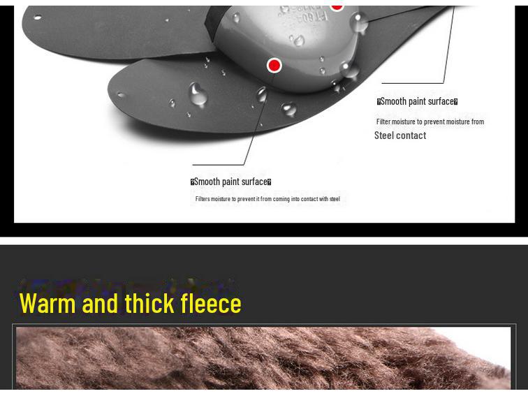 Pánské nepromokavé kožené bezpečnostní boty, vysoké s velurovou podšívkou, proti nárazu, proti propíchnutí, zimní pracovní obuv.