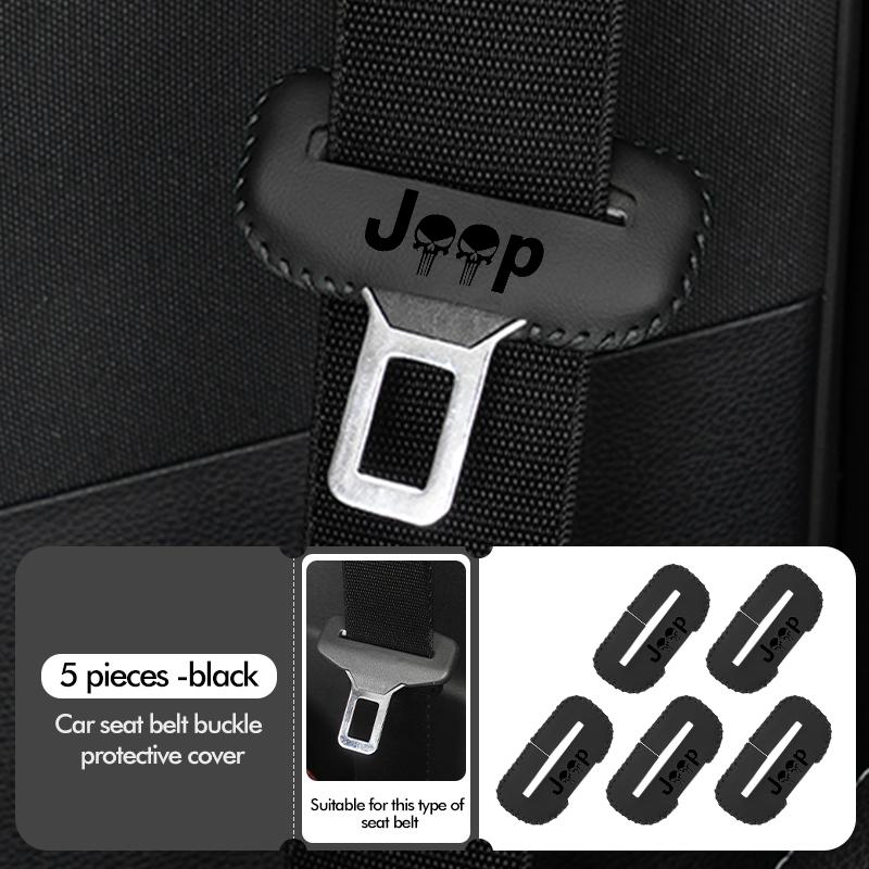 Car Seat Belt Buckle Anti-scratch Protector Cover Safety Seatbelt Lock Buckle Plug Covers For Jeep Cherokee Wrangler JK AJV1