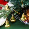 6/120pcs Christmas Bell Ornaments Gold Plastic Bells Xmas Tree Pendants New Year Party Hanging Decoration DIY Crafts Accessories