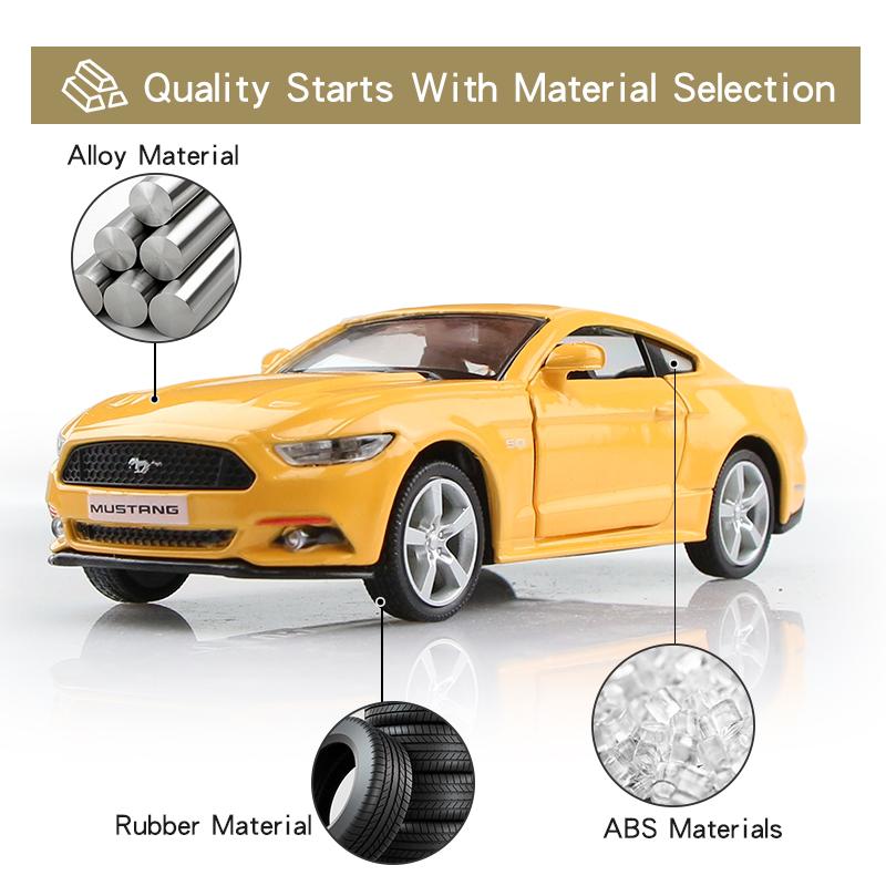 Ford Mustang GT 2015 Supersportwagen Simulation Diecasts & Spielzeugfahrzeuge Rückzugsantrieb & Türen öffnen RMZ city 1:36 Legierungs-Sammlermodellauto