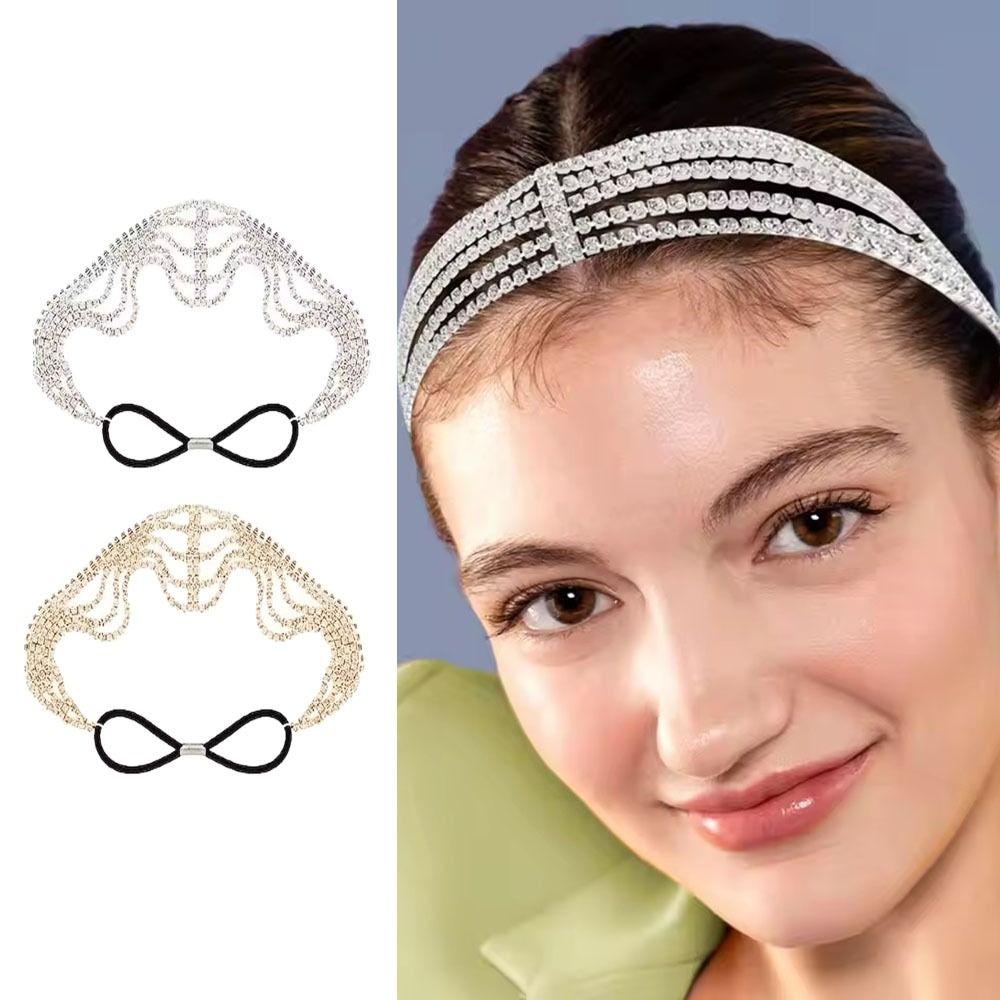 Mode Strasskedja Huvudsmycken Vackert Flerlagers Hårband Prinsesshuvudprydnader Gåvor