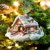 Schneehaus Weihnachtsbaum Hängeornament Weihnachtsfeier Dekorationen Für Weihnachtsbaum Anhänger 2D Acryl Flach Weihnachtsanhänger