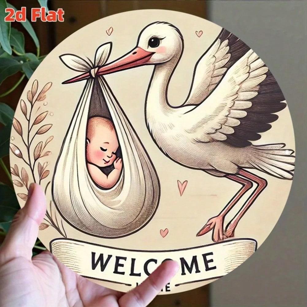 Segno Metallico in Alluminio Decorazione Murale Arte per Cameretta Bambini Regalo per Baby Shower
