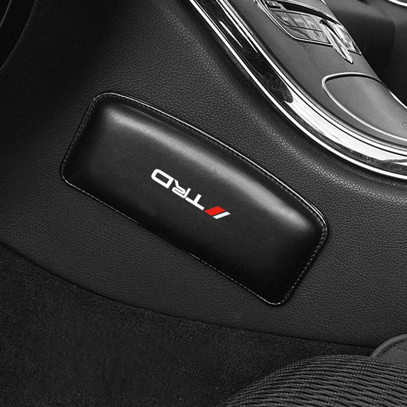 Leather Knee Pad Car Interior Pillow Comfortable Elastic Cushion for Toyota GR RAV4 Prius CHR Camry TRD GT86 Corolla Yaris Auris