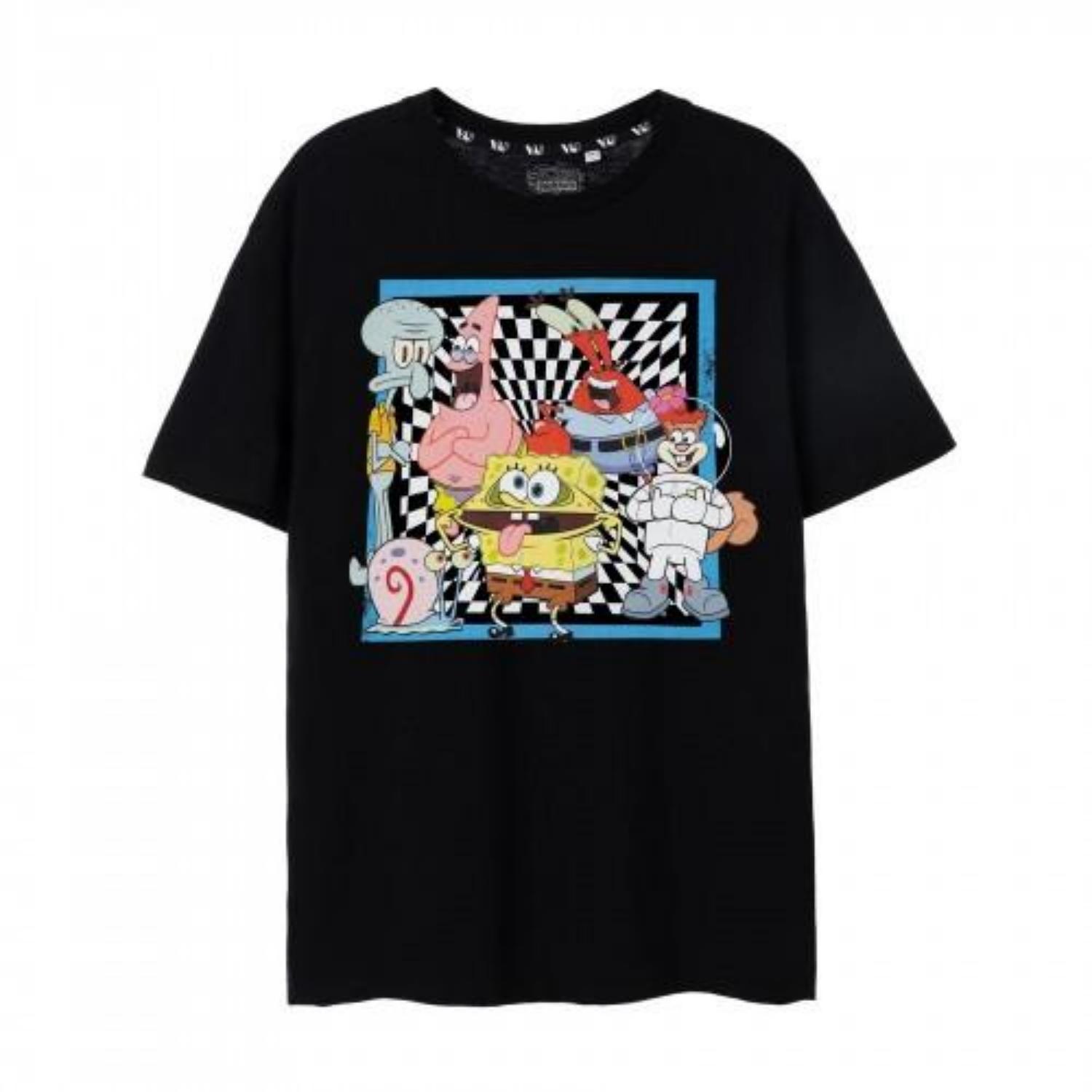 SpongeBob SquarePants Mens Group Shot Short-Sleeved T-Shirt S