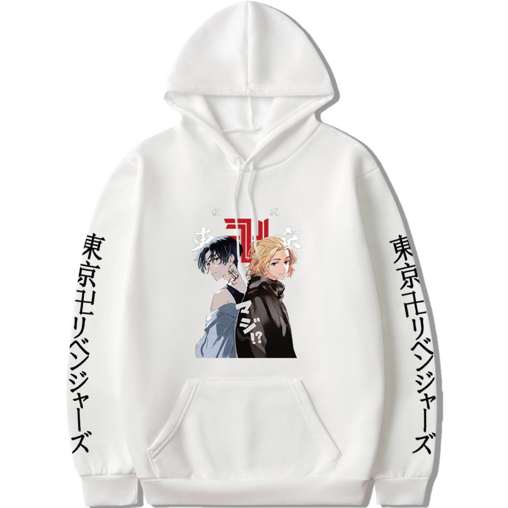 Tokyo Revengers Anime Print Loose Hooded Sweatshirt