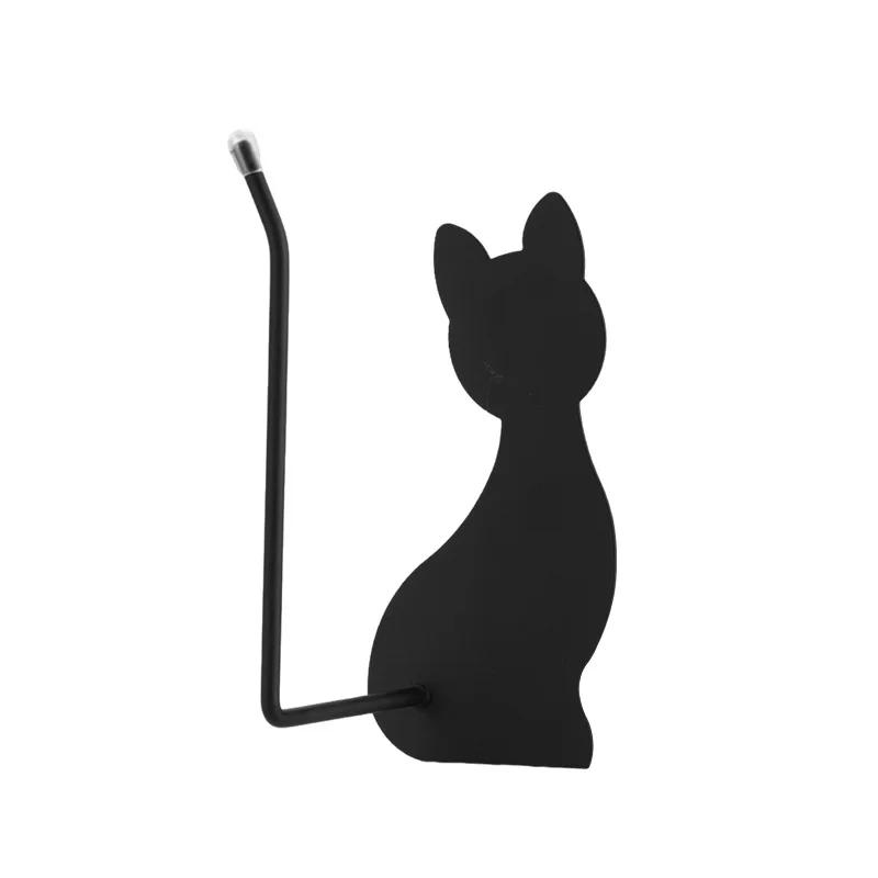 Katze Nicht-Bohrend Fauler Lappenhalter Toilettenpapier Frischhaltefolie Wandmontiertes Lagerregal Küche Edelstahl Handtuchhalter Neu