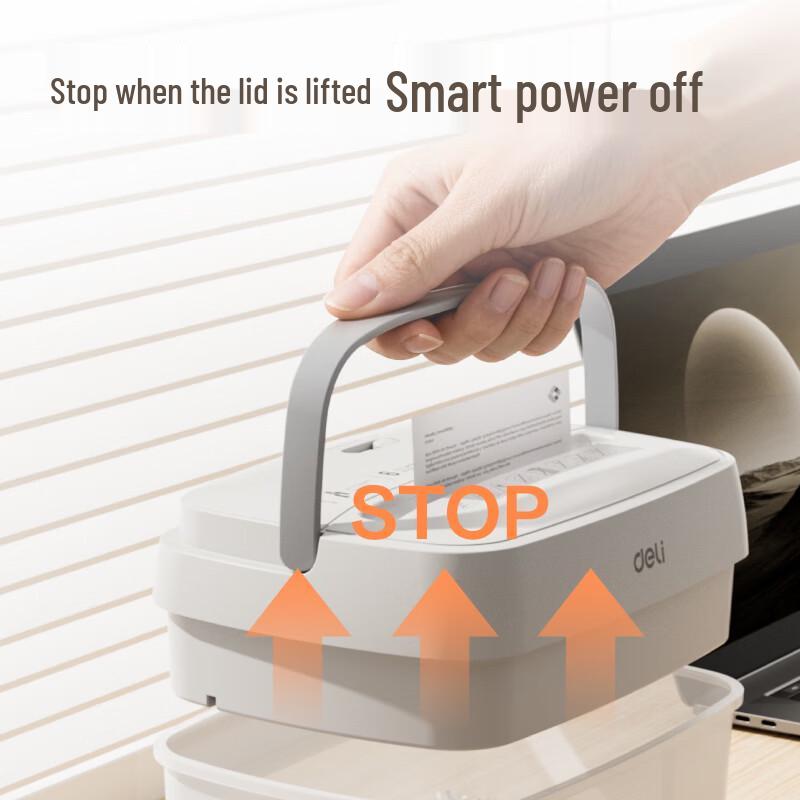 Deli Compact Desktop Paper Shredder CN Plug (adapter Included)