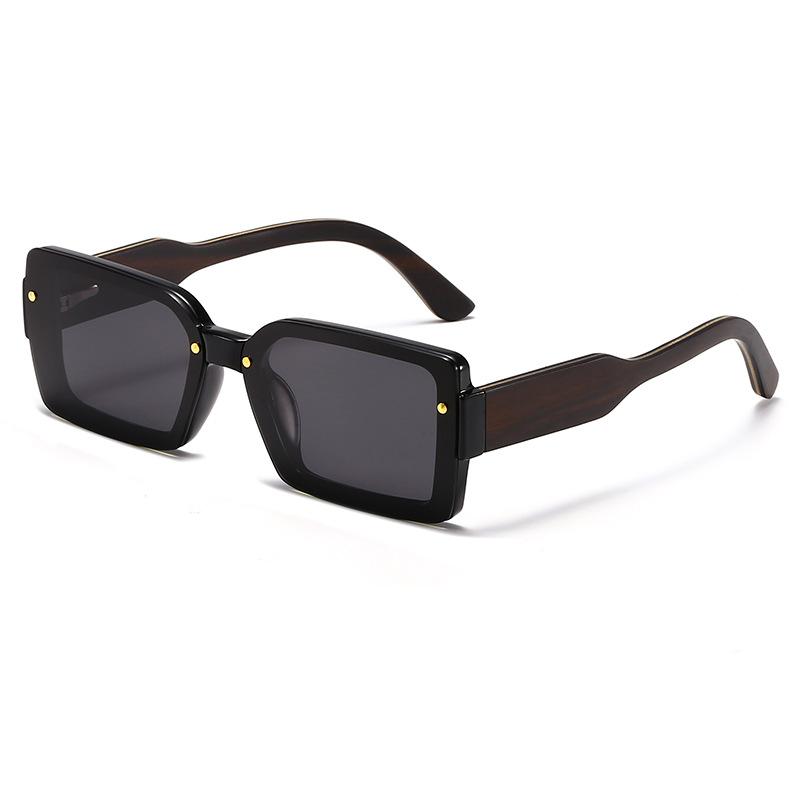 2024 Fashion square Frame Bamboo Leg Sunglasses Women s Trend UV protection Sunglasses Glasses Luxury Designer Sunglasses