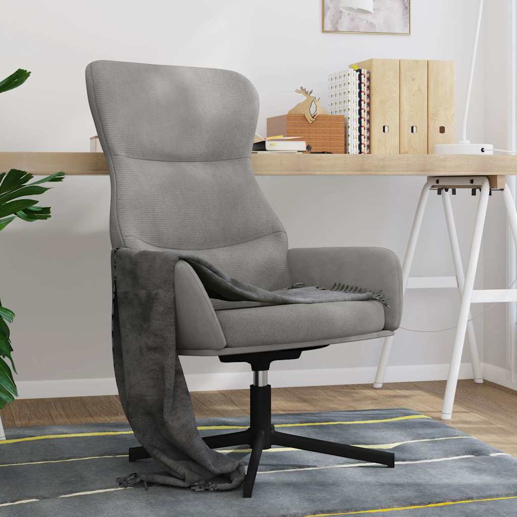 Recliner Chair Light Gray Velvet