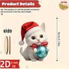12pcs Christmas Cat Tree Decorations - 2D Plane Wooden Festivals and Party Decorations Elegant Wooden Plaques Holiday Home Decor