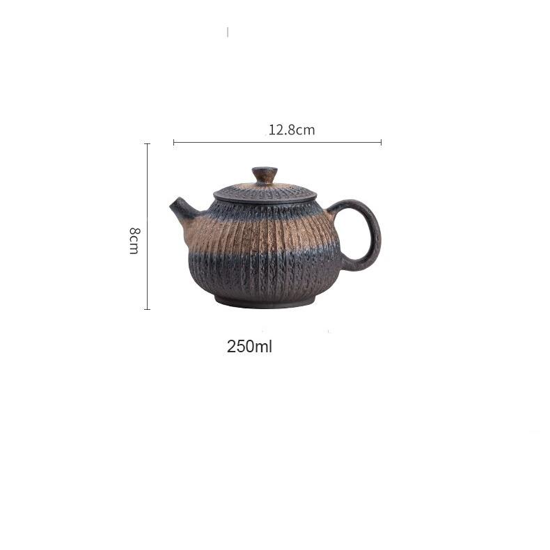 250ml Old Rock Clay Gilded Teapot Ceramic Anti-scald Heat-resistant Tea Set