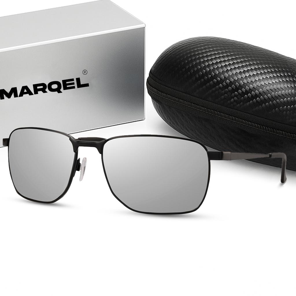 MARQEL Sunglasses with Blue Mirror Lenses L6517 – UV400 Protection, Premium Case