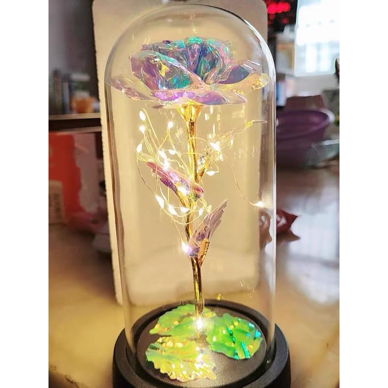 LED Simulation Rose Eternal Flower Light Beautiful Realistic Looking Night Light Party Supplies For Mother's Day Valentine's Day