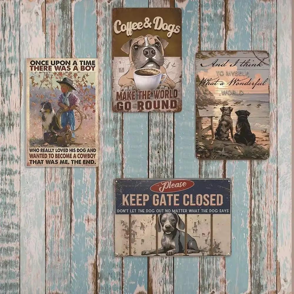 1PC Thick Metal Tin Sign-Corgi Dog Tin Sign -Novelty Posters,Home Decor Wall Art,Funny Signs for Home/Kitchen/Garage/Man Cave