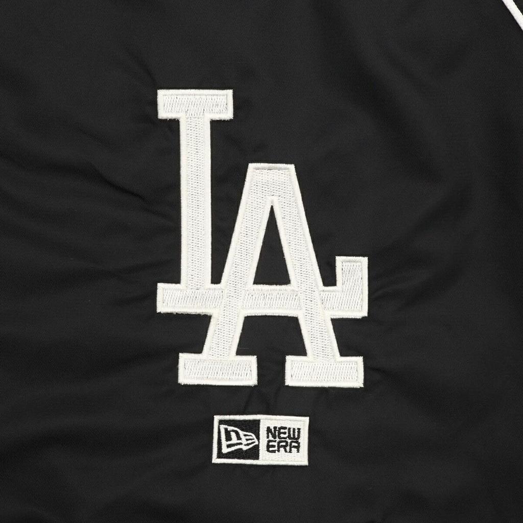 New Era MLB NYLA LA Varsity Size NYLON VARSITY LOSDOD 252 Jacket, Black, L, BLK,