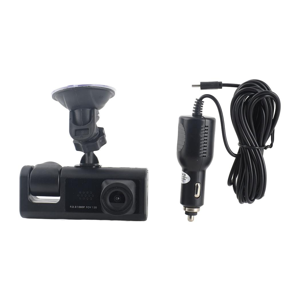 Dual Dashcam 3in 1080P HD Auto Fahrrekorder Vorne und Innen mit G-Sensor Schleifenaufnahme