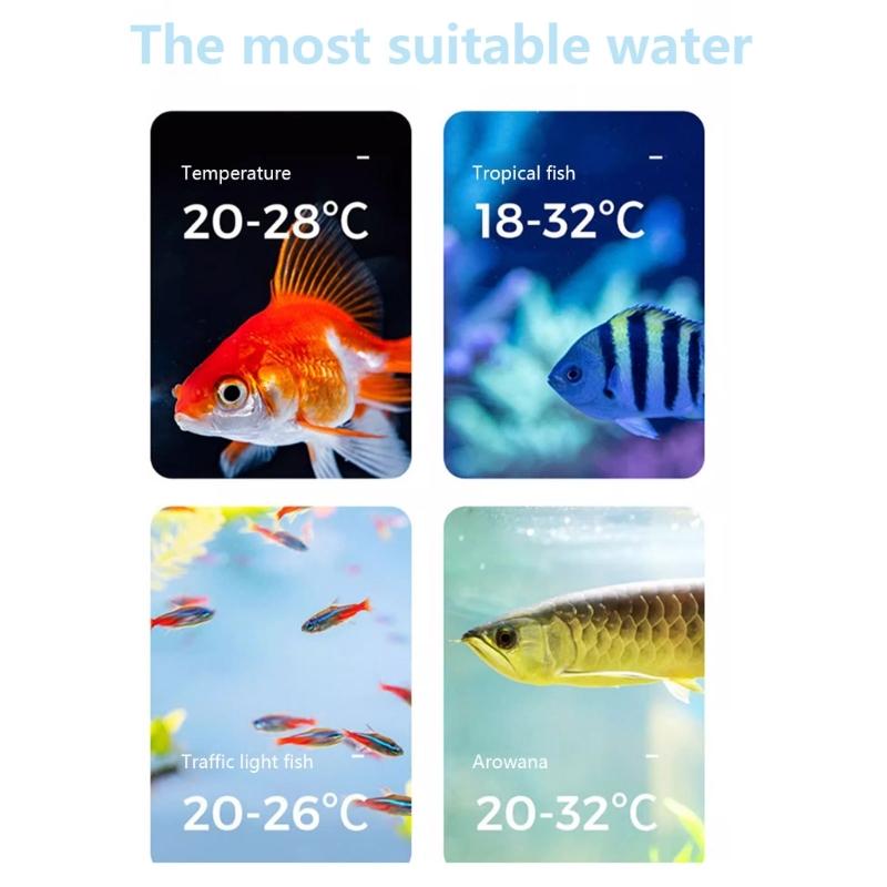 Aufkleb-Wassertemperaturmesser Digitalanzeige Alarm für Aquarien Terrarien Hydroponik zur Umweltkontrolle