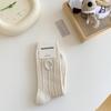5 Pairs of Small Fresh Female Twist Letter Embroidery In The Tube Stack Socks