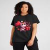 Women Valentine's Day Cute Cat Couple T Shirts Shirt Short Sleeves T Shirt Casual T Shirts Novelty Shirt Graphic Tees Clothes To