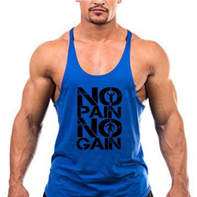 Tank Top Summer Y Back Gym Stringer Tank Top Men Cotton Clothing Bodybuilding Sleeveless Shirt Fitness Vest Muscle Singlets Workout Tank