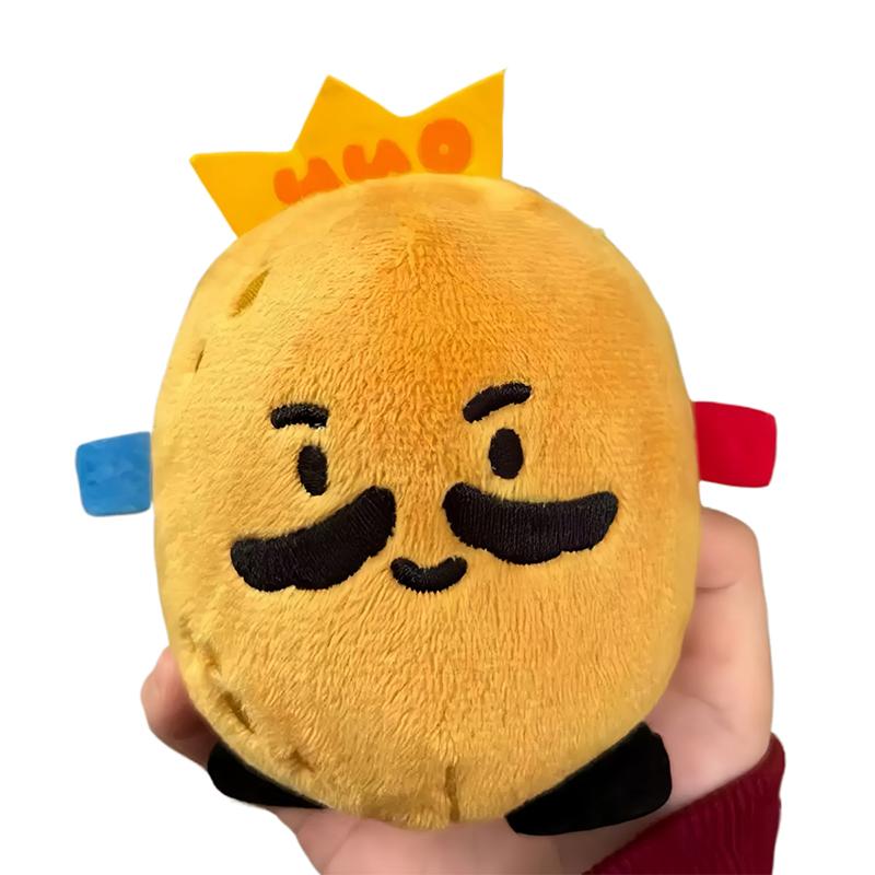 Cute Cartoon Potato Plush Toy Keychain Cartoon Potato Soft Stuffed Doll Pendant Car Key Ring Backpack Bag Decor Kid Gift