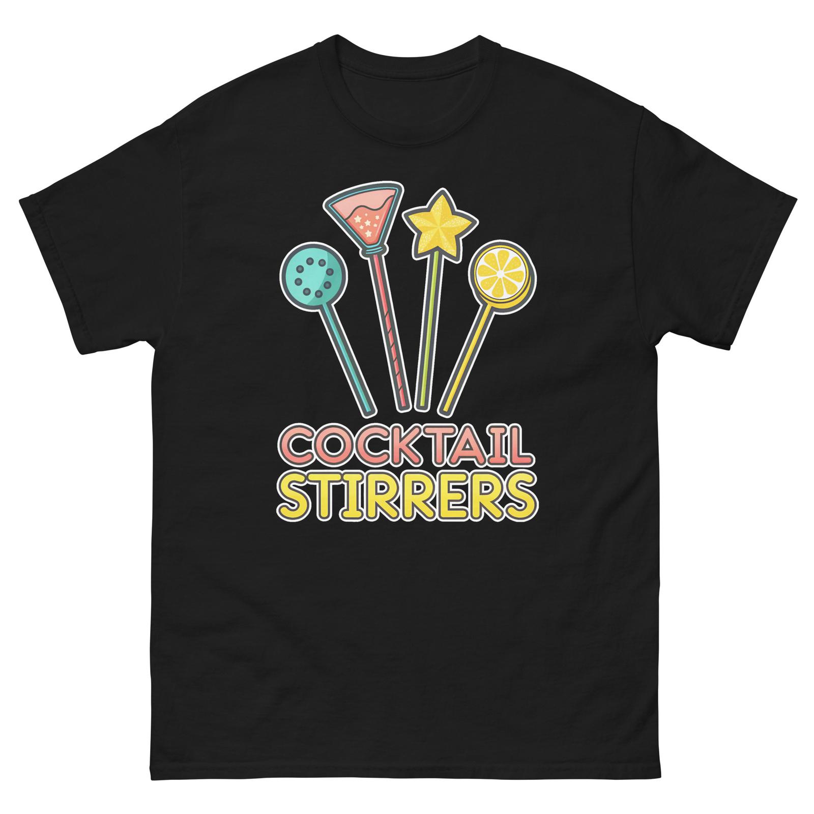 Cocktail Stirrers Nightclub Bar Nightlife Party T-Shirt S
