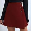 G2 Women's European & American INS Hot Selling High Waist A-Line Hip-Wrapping Black Skirt
