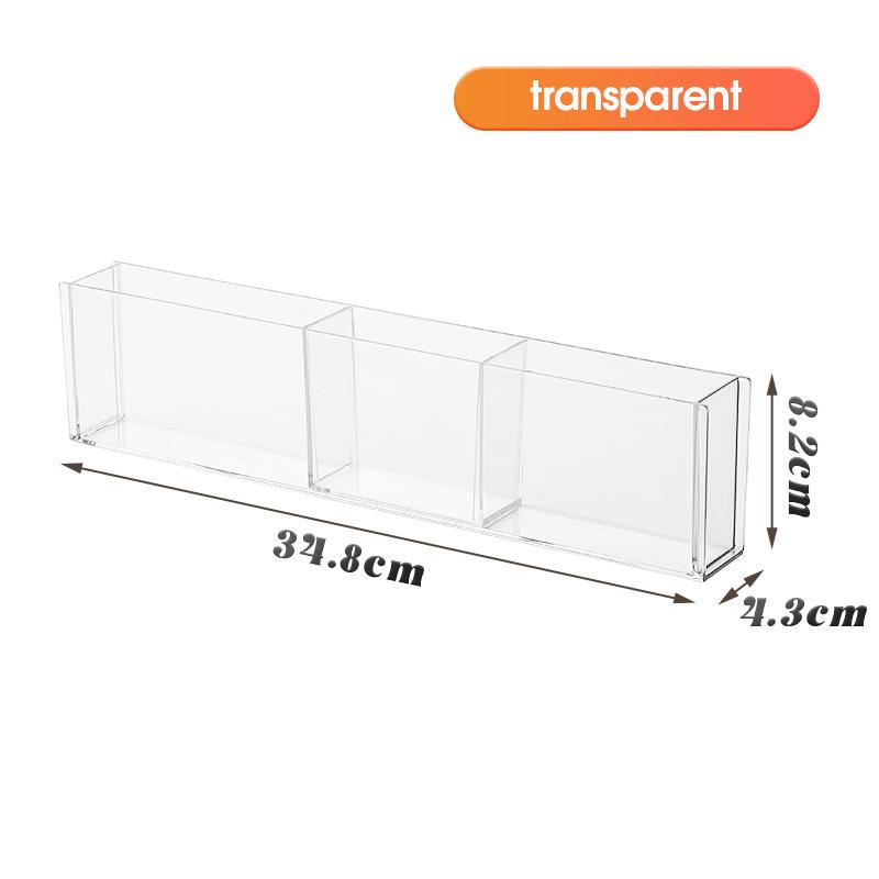 

1PC Office Desktop Baffle Wall Hanging Storage Box Removable Multi-functional Hanging Stationery Rack Household Goods прозорий