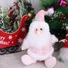 Realistic Christmas Plush Snowman Doll Sitting Christmas Pink Doll Decorations  Party Supplies