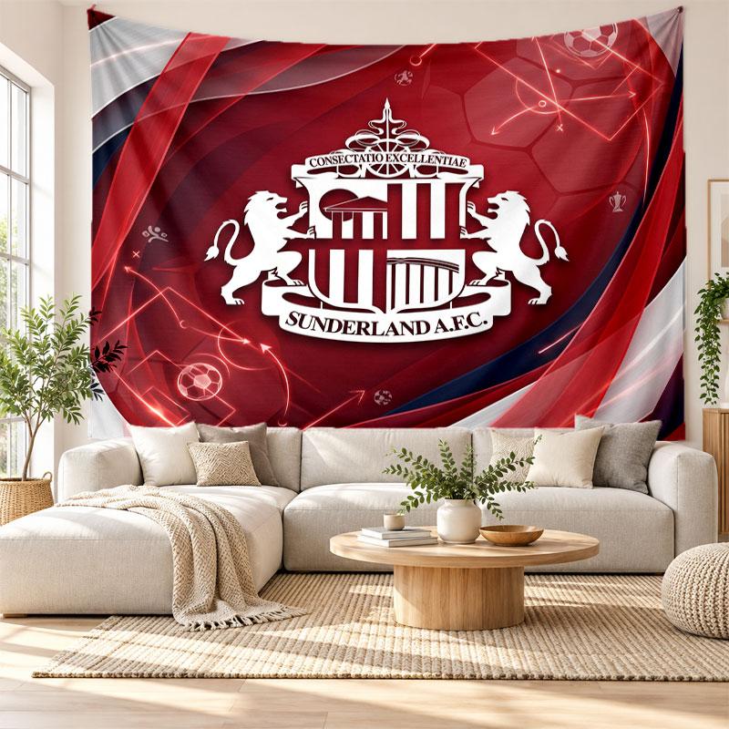 Sunderland Football Wall Tapestry, Soft Fabric Wall Hanging, Decorative Backdrop For Bedroom Home Wall Art