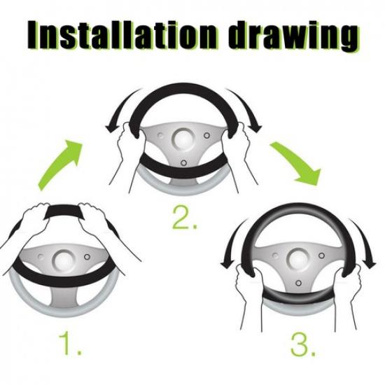 Leather Wood Grain Steering Wheel Cover Good Grip Accessories for Car Vehicle