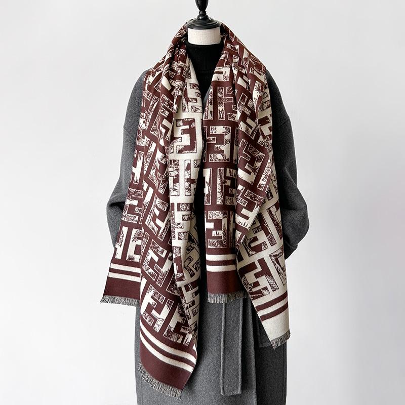 Luxury Thick Blanket Shawl Winter Warm Print Cashmere Scarf Women Wraps Bufanda Pashmina Female Travel Poncho Stoles