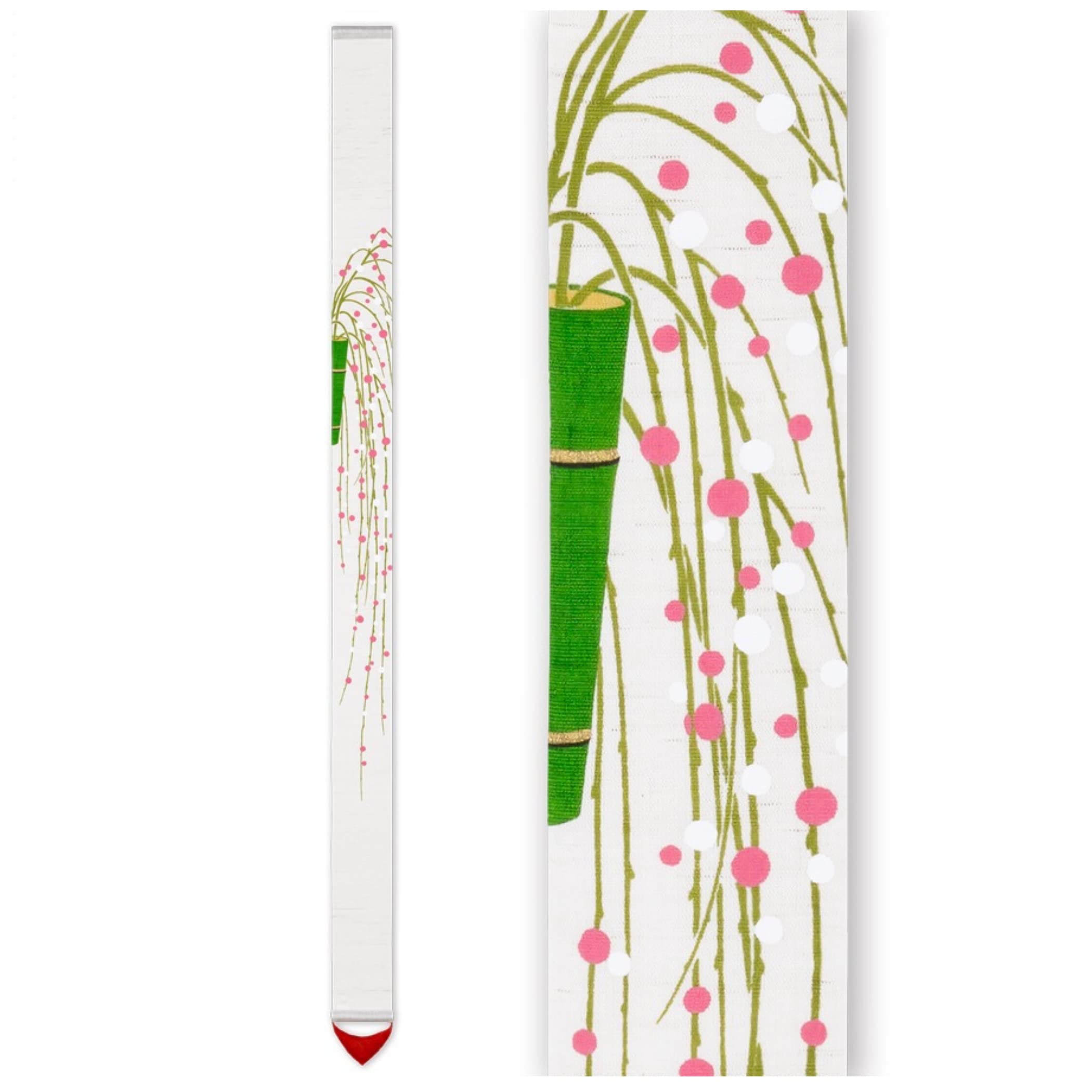 Kyoto Rakushian Narrow Tapestry Flower Luciel Japan 10 x 170cm Linen Fabric Tapestry Hanging Scroll Interior Display Japanese Modern [Mochi